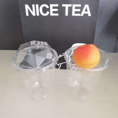 自由にサンプル提供されたPET/RPET プラスチックフラットドーム ダイヤの挿入蓋 冷たい飲み物カップ