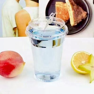 自由にサンプル提供されたPET/RPET プラスチックフラットドーム ダイヤの挿入蓋 冷たい飲み物カップ