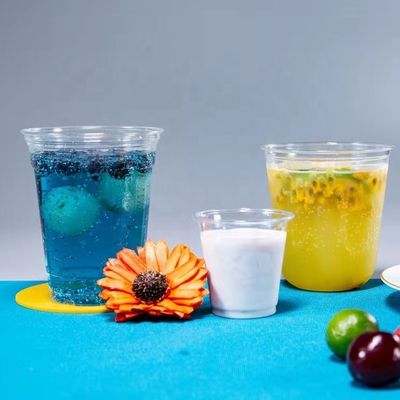 500ml 使い捨て PLA プラスチック 円底ヨーグルト カップ 96 カリバー 生物分解性 U 形 カップ