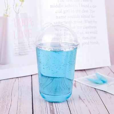環境に優しいPETプラスチック フラットカバー 冷たい飲み物カップのサンプル 無料提供