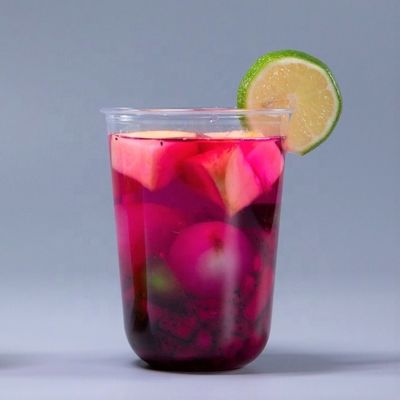 泡茶 PETヨーグルト ミルクティー カップ カフェの宣伝用 U 形プラスチックカップ