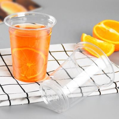 透明なPET カスタムプリント ミルクシェイク スムージー ドーム蓋付きプラスチックカップ 12oz 16oz 20oz