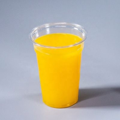 透明なPET カスタムプリント ミルクシェイク スムージー ドーム蓋付きプラスチックカップ 12oz 16oz 20oz