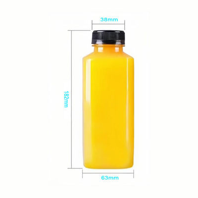 250ml 350ml 500ml PP 耐熱プラスチック 蓋付きのグラスボトル OEM/ODM