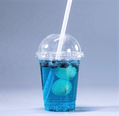透明 使い捨て カフェ ミルク ティー アイスクリーム ジェリー PLA プラスチック カップ 蓋付き 100% 生物分解性 カップ