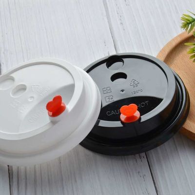 62mm/78mm/90mm/115mm 白/黒のPPプラスチックシッパー蓋 カフェカップの蓋
