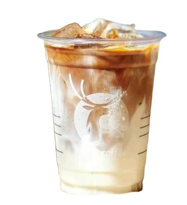 プラスチックフリー ボバコーヒー 飲料 生物分解性 PLA カップ スムージーショップ用の蓋付き