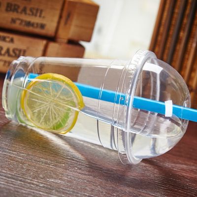 500ml 使い捨て PLA プラスチック 円底ヨーグルト カップ 96 カリバー 生物分解性 U 形 カップ