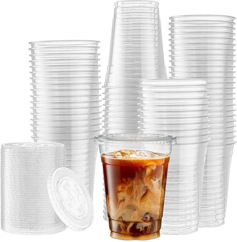 コーヒーショップ カスタム 使い捨て 12オンス 16オンス プラスチック紙 カフェカップカバー